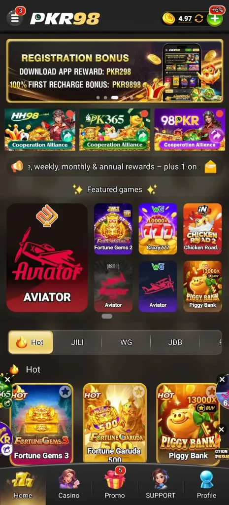PKR98 game interface