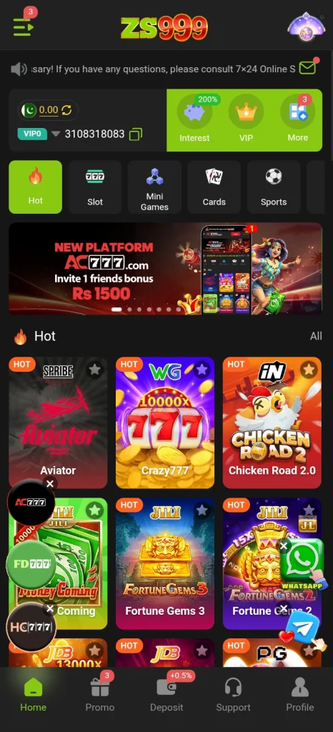 ZS999 Game Interface