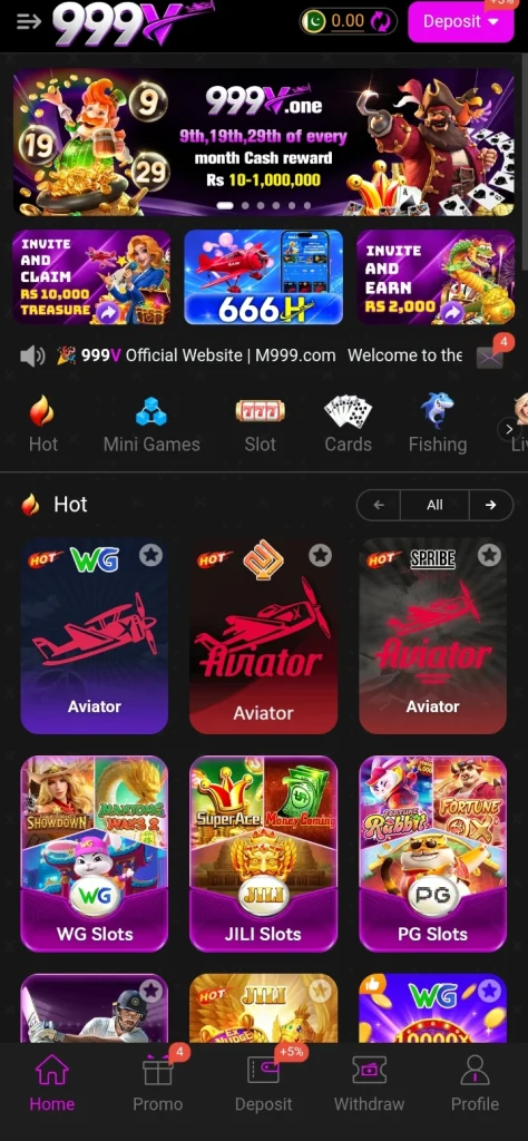 999V Game Interface